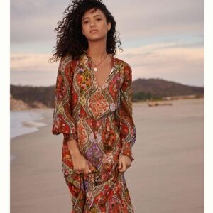 FARM RIO Anthropologie Mosaic Maxi Dress Size XL. Excellent Condition
